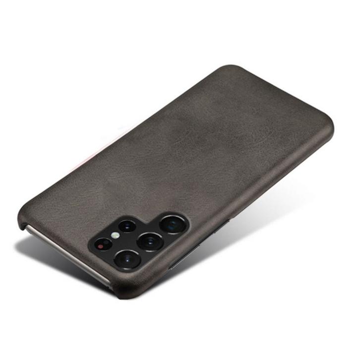Bild 3, Samsung Galaxy S23 Ultra Skal Läder Belagt Svart