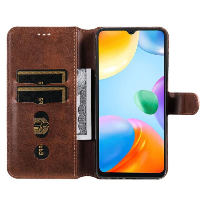 Bild 4, Xiaomi Redmi 10C Fodral Läder Brun