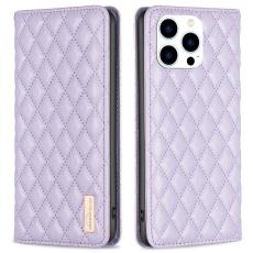 iPhone 16 Pro Fodral Diamond Flip Läder Lila