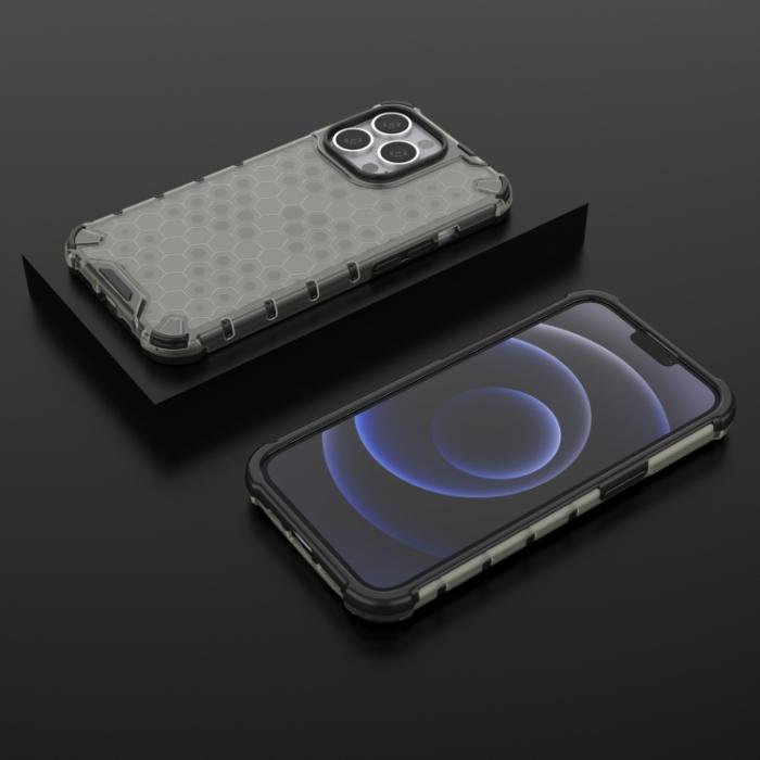 Bild 3, iPhone 14 Pro Max Skal Shockproof Honeycomb Hybrid Svart