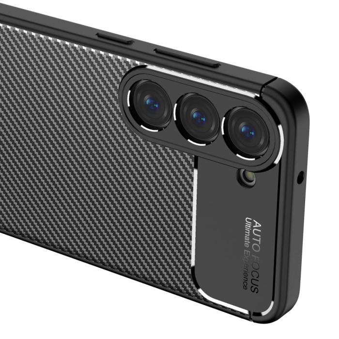Bild 3, Samsung Galaxy S23 Skal Kolfiber Textur Blå