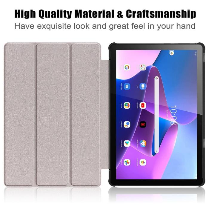 Bild 3, Lenovo Tab M10 Plus Gen 3 Fodral Tri-Fold Shockproof Svart