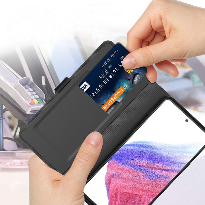 Bild 5, Samsung Galaxy A25 5G Fodral Slim Läder Svart