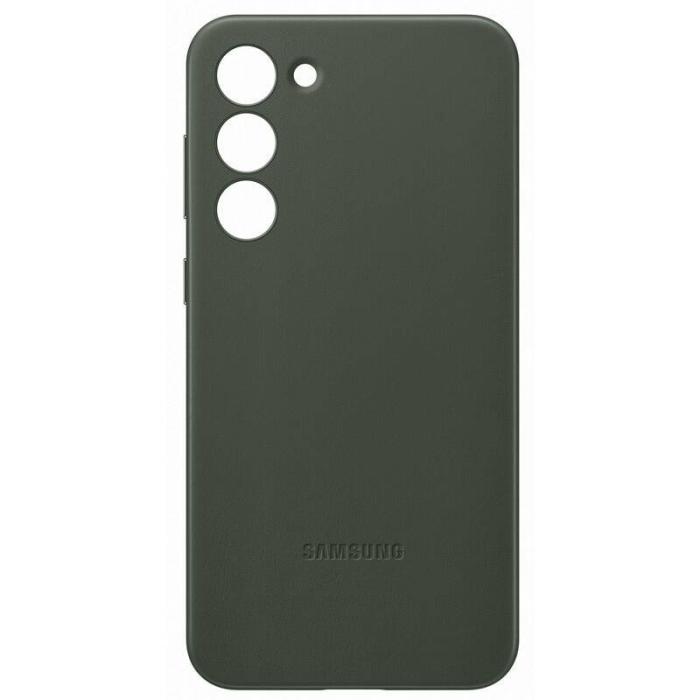 Bild 1, Samsung Galaxy S23 Plus Skal Leather Cover Grön