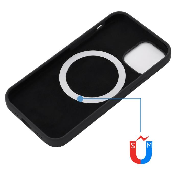 Bild 4, iPhone 13 Skal MagSafe Liquid Silikon Svart
