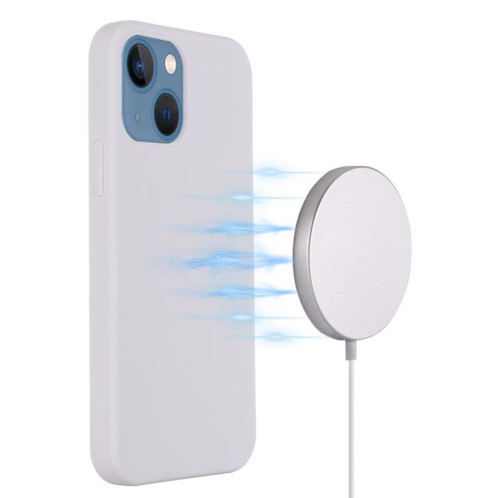 Bild 3, iPhone 13 Skal MagSafe Liquid Silikon Vit