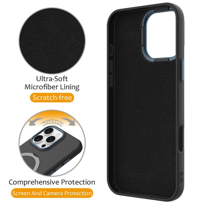Bild 3, iPhone 16 Pro Max Skal MagSafe Kickstand Hybrid Svart
