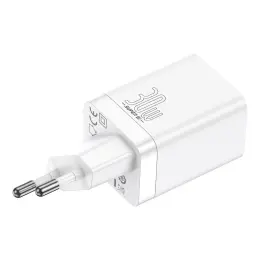 Baseus 30W Super Pro USB-C / USB-A PD QC Väggladdare Vit