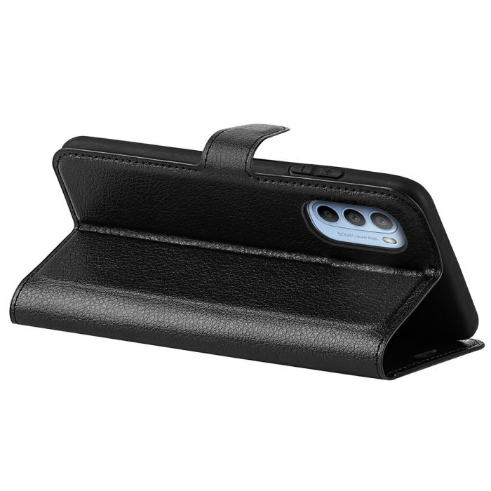 Bild 5, Motorola Moto G31 / G41 Fodral Litchi Textur Svart