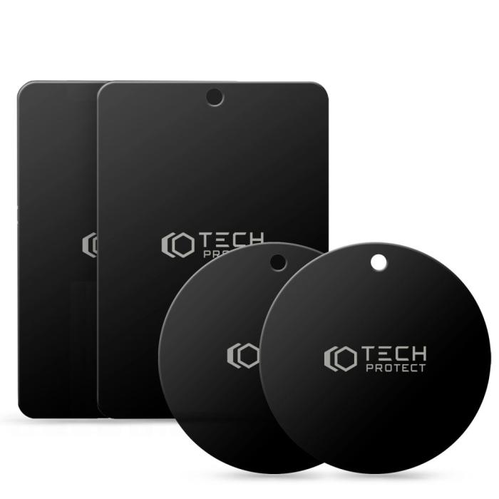 Bild 1, Tech-Protect 4-PACK Magnetisk Metallplatta Svart
