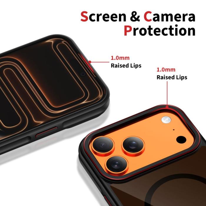 Bild 4, Tech-Protect iPhone 17 Pro Max Skal MagSafe MagHybrid Svart/Röd