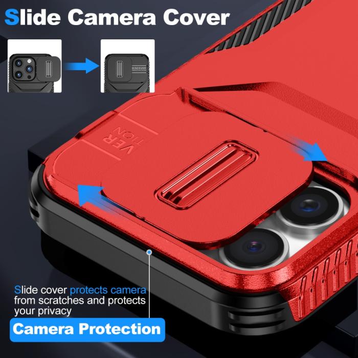 Bild 3, iPhone 16 Pro Skal CamShield Hybrid Röd