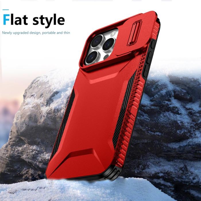 Bild 5, iPhone 16 Pro Skal CamShield Hybrid Röd