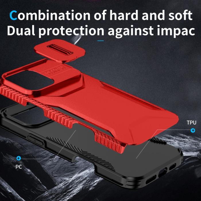 Bild 6, iPhone 16 Pro Skal CamShield Hybrid Röd
