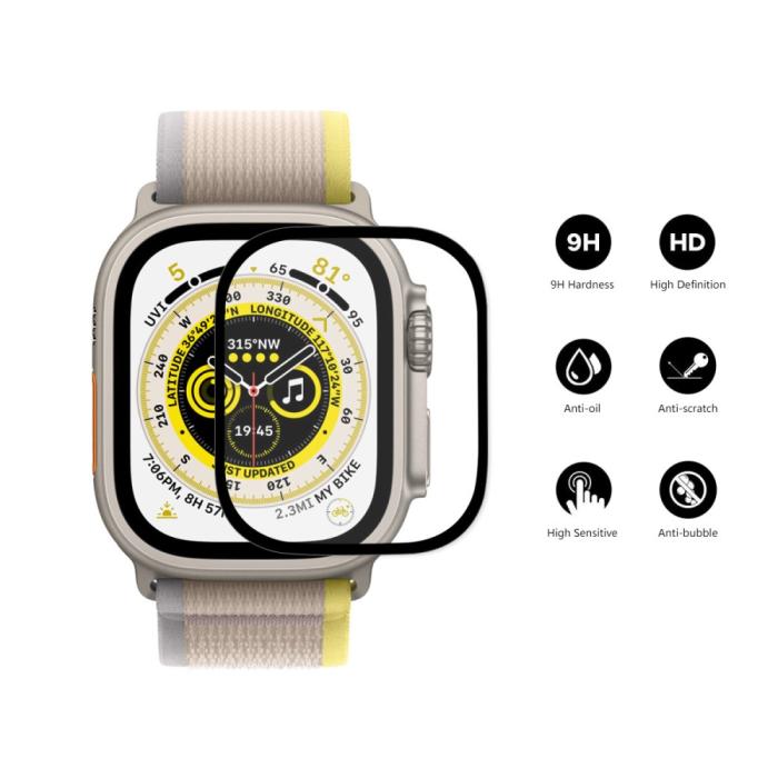 Bild 2, ENKAY Apple Watch Ultra 49 mm 2-PACK Skärmskydd Härdat Glas