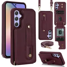 Samsung Galaxy S26 Skal Multifunktionellt L&auml;der Vinr&ouml;d