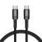 100W/5A 1m PD USB-C - USB-C Kabel UltraBoost Evo Svart