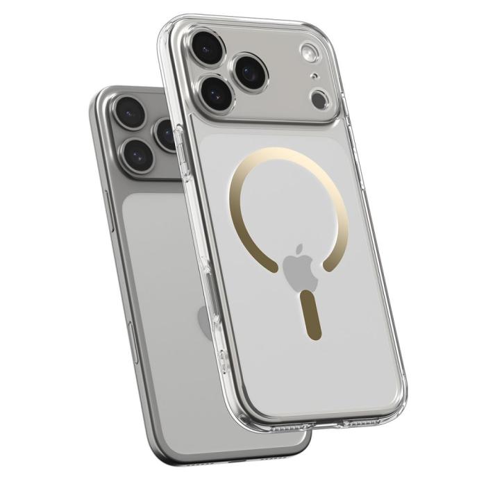 Bild 4, Spigen iPhone 17 Pro Max Skal MagSafe Ultra Hybrid Clear/Gold