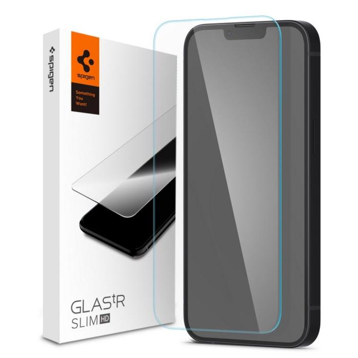 Bild 1, Spigen iPhone 16e/14/13/13 Pro Skärmskydd Slim Glas.tR Härdat Glas