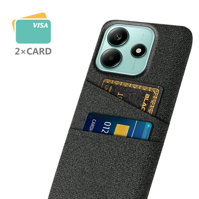 Bild 2, Xiaomi Redmi Note 14 5G Skal Med Kortfack Tygbelagt Svart