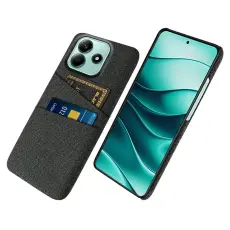 Xiaomi Redmi Note 14 5G Skal Med Kortfack Tygbelagt Svart