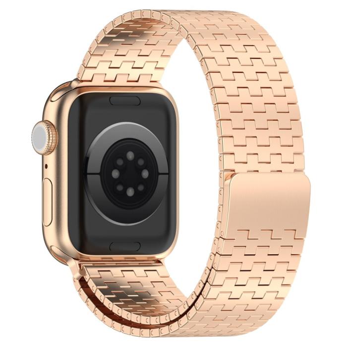 Bild 1, Apple Watch 42/44/45/49 mm Armband Magnetisk Loop Roséguld