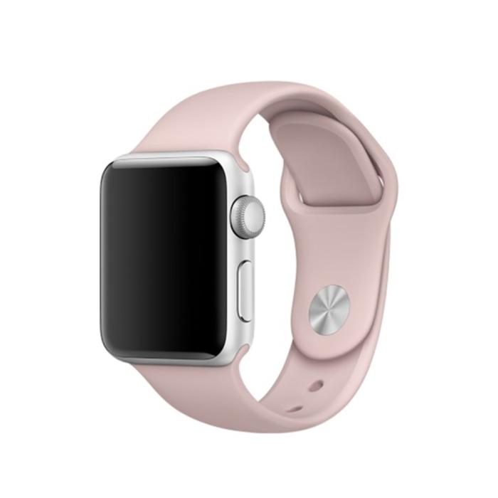 Bild 1, Silikon Armband Apple Watch 41/40/38 mm (S/M) - Ljus Rosa