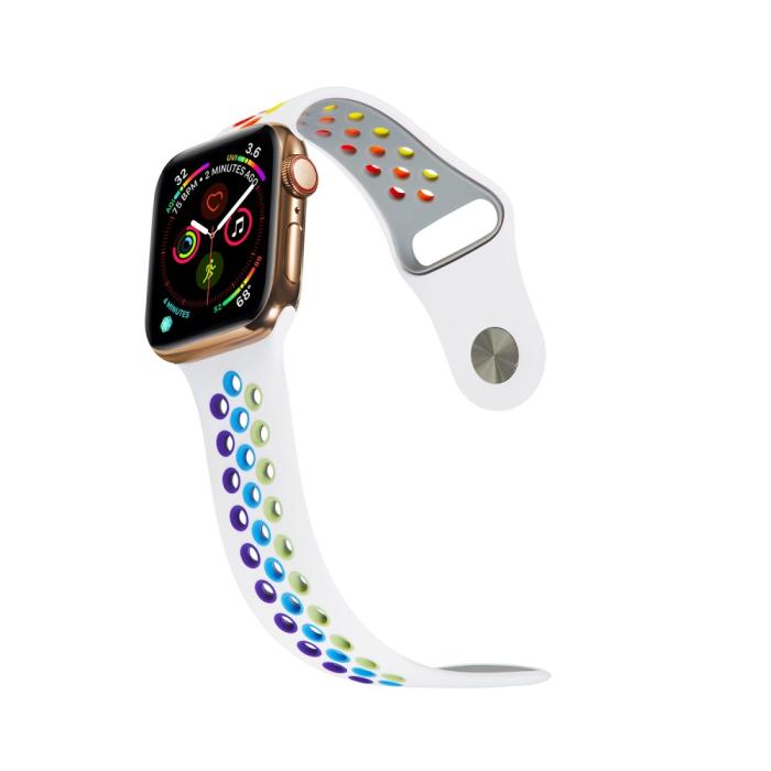 Bild 3, Ihåligt Silikon Armband Apple Watch 42/44/45/49 mm Pride