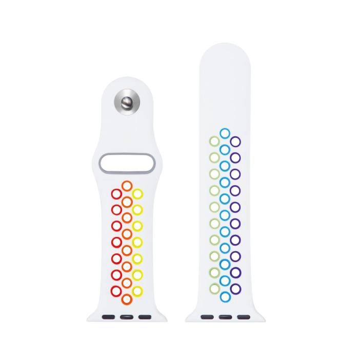 Bild 5, Ihåligt Silikon Armband Apple Watch 42/44/45/49 mm Pride