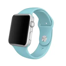Silikon Armband Apple Watch 42/41/40/38 mm (S/M) - Cyan