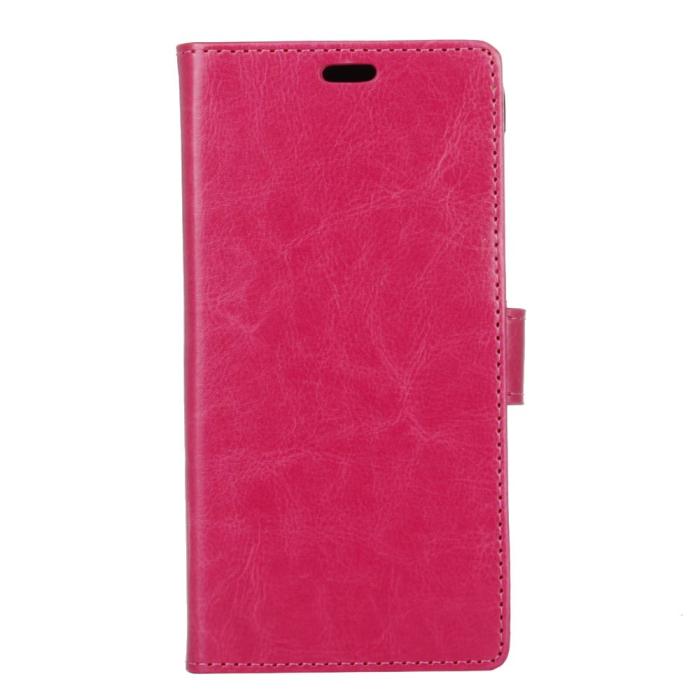 Bild 2, Huawei Honor View 20 - Plånboksfodral Crazy Horse - Rosa