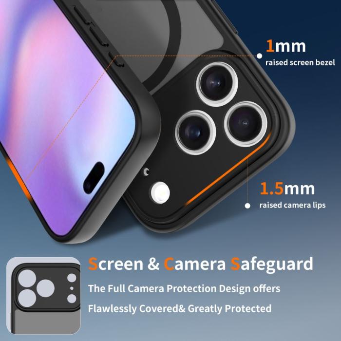 Bild 3, Tech-Protect iPhone 17 Pro Skal MagSafe BasicMag Matt Svart