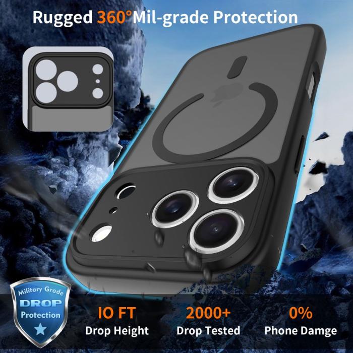 Bild 4, Tech-Protect iPhone 17 Pro Skal MagSafe BasicMag Matt Svart