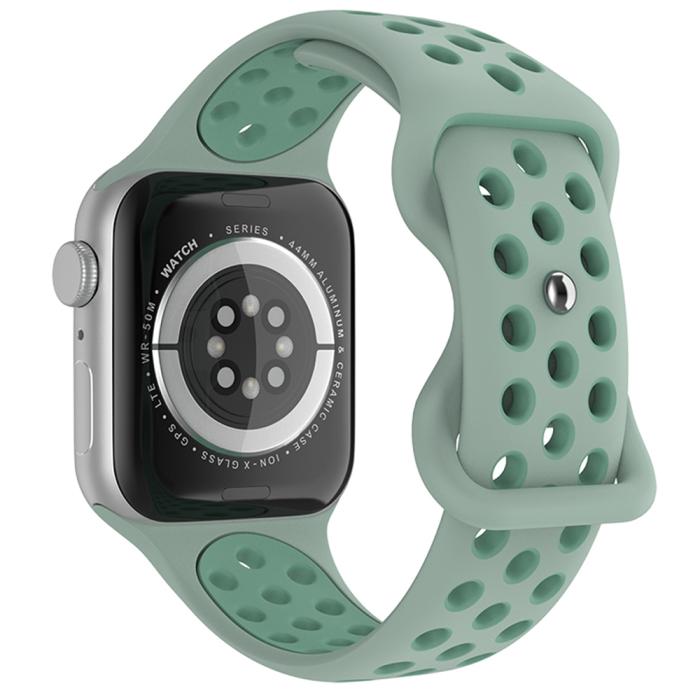 Bild 1, Sportarmband Dual-Color Apple Watch 42/44/45/49 mm (M/L) Grön