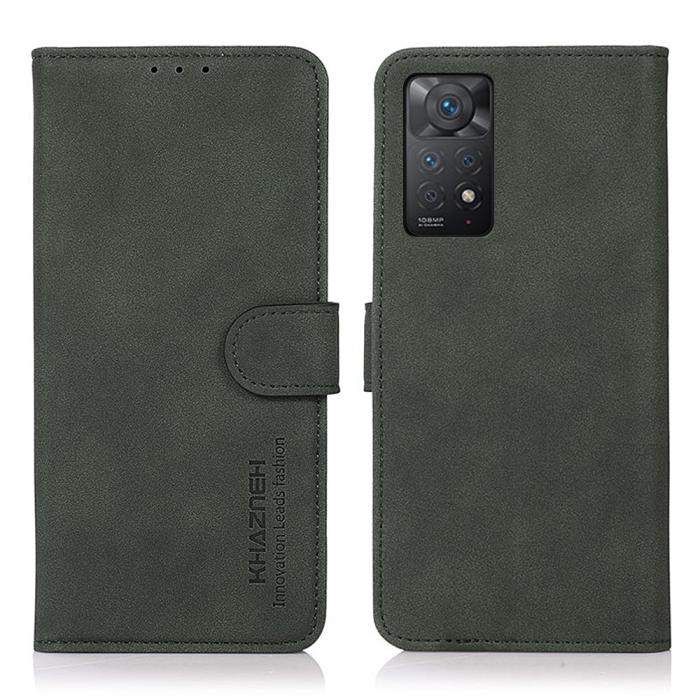 Bild 1, KHAZNEH Xiaomi Redmi Note 11 Pro 5G Fodral Retro Läder Grön