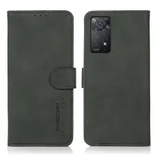 KHAZNEH Xiaomi Redmi Note 11 Pro 5G Fodral Retro Läder Grön