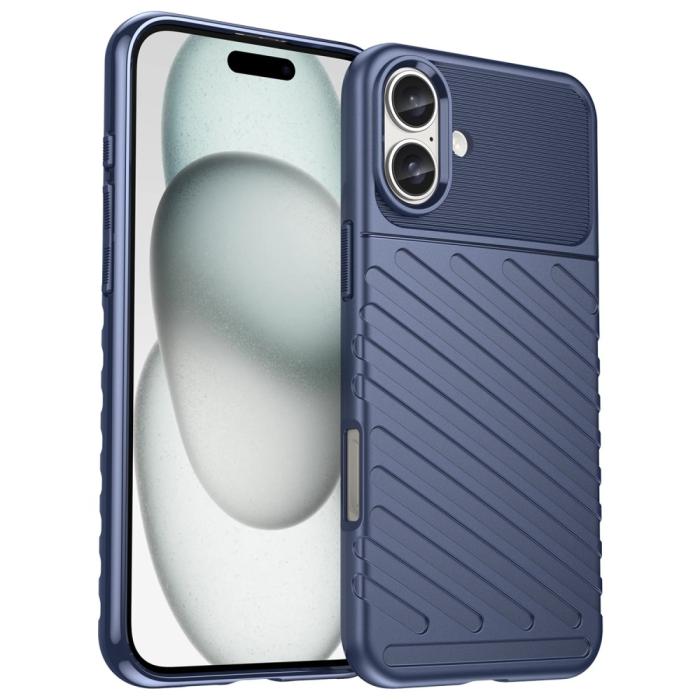 Bild 1, iPhone 16 Skal Twill Textur Blå