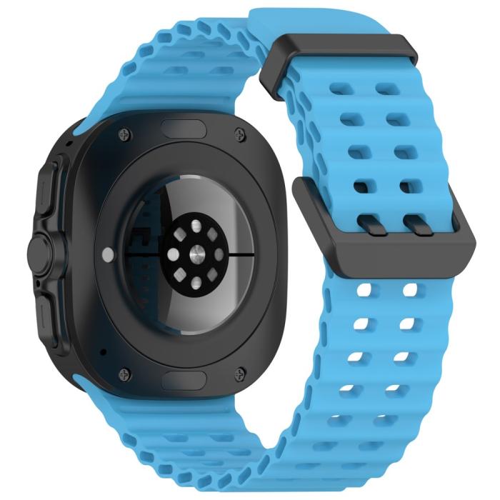 Bild 1, Galaxy Watch Ultra (2025) / 47 mm Armband Wave Design Blå