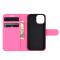 iPhone 12 Mini - Litchi Textur Fodral - Rosa