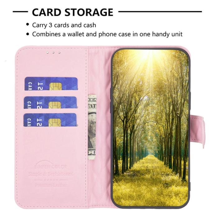 Bild 3, Samsung Galaxy A34 5G Fodral Diamond Läder Ljus Rosa
