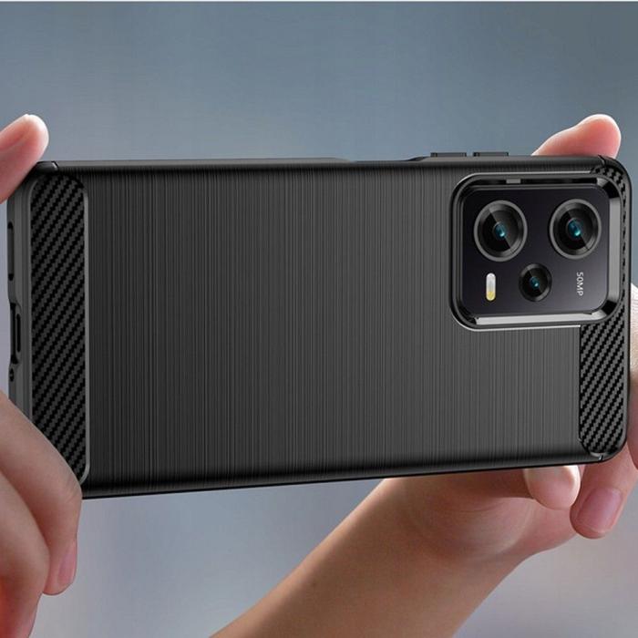 Bild 2, Tech-Protect Xiaomi Redmi Note 12 Pro 5G Skal Borstad Stål Textur Svart