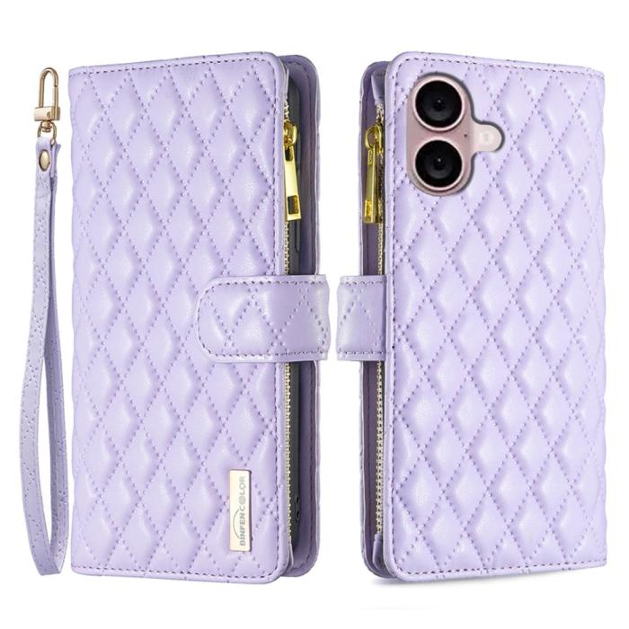Bild 1, iPhone 16 Plus Fodral Diamond Multifunktionell Lila