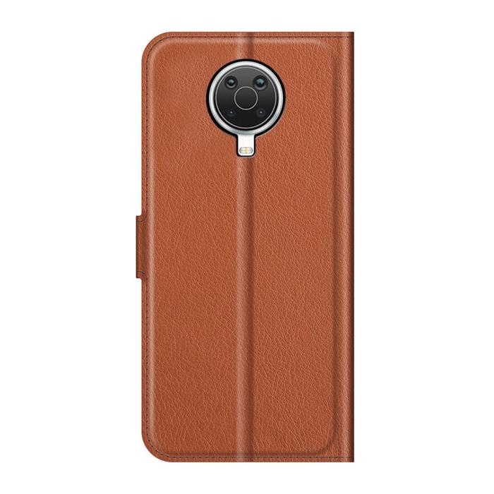 Bild 3, Nokia G10 / G20 Fodral Litchi Läder Brun