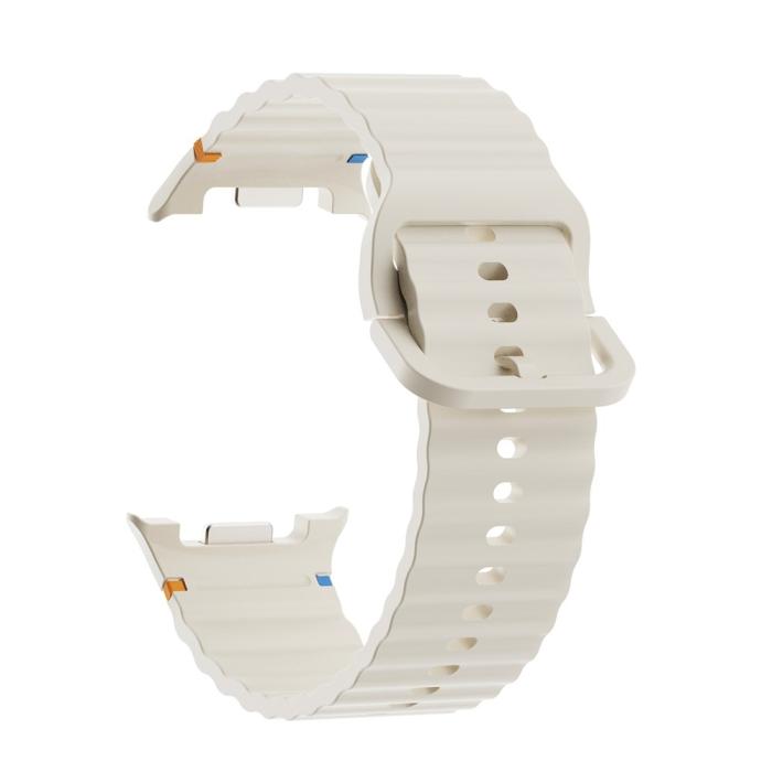 Bild 2, KALEBOL Galaxy Watch 8 46/44/40 mm Armband Wave Beige
