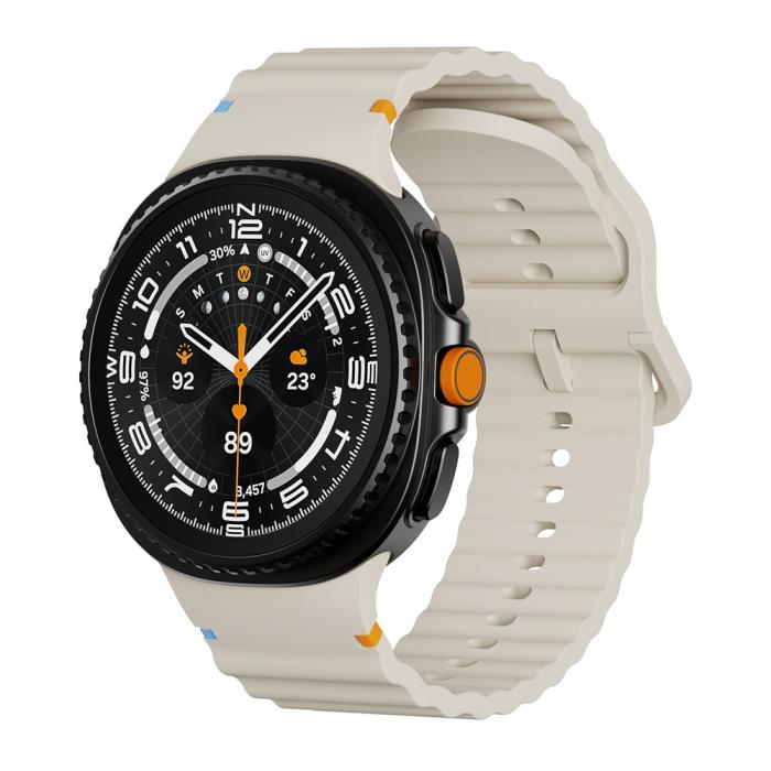 Bild 3, KALEBOL Galaxy Watch 8 46/44/40 mm Armband Wave Beige