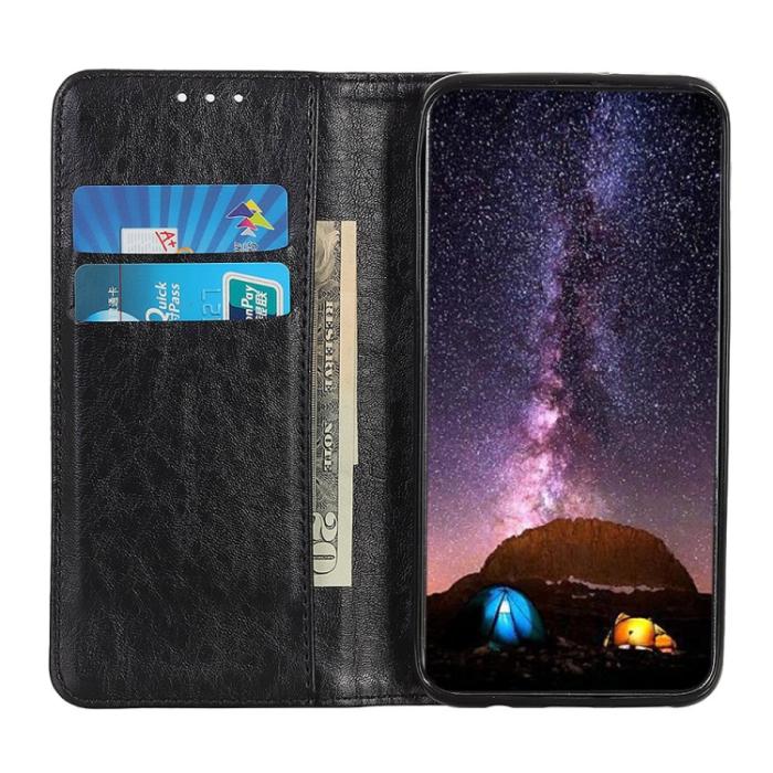 Bild 6, Samsung Galaxy S22 Fodral Crazy Horse Retro Svart