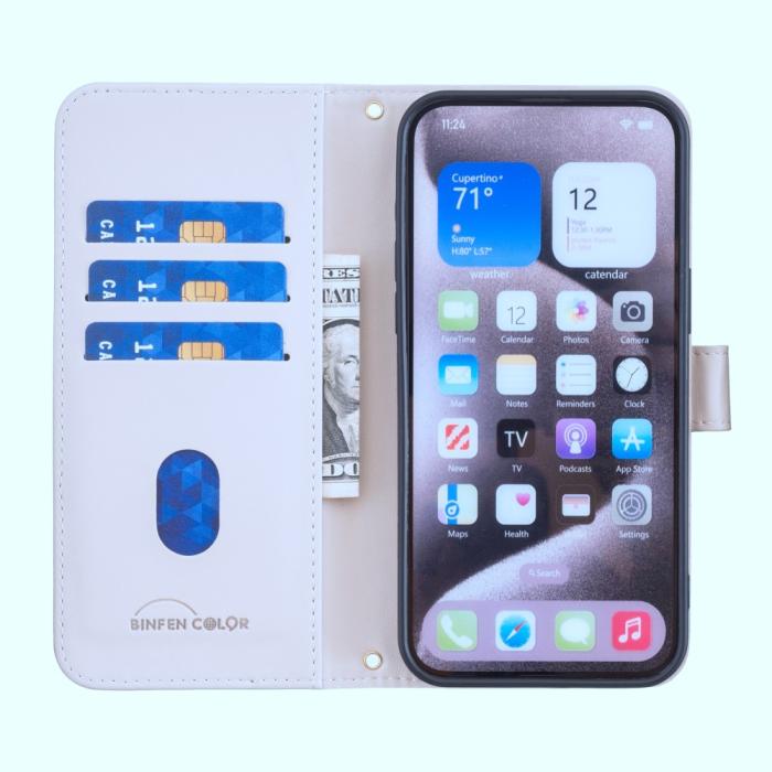 Bild 2, Samsung Galaxy S25 Ultra Fodral Läder Rutor Beige
