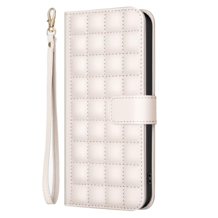 Bild 6, Samsung Galaxy S25 Ultra Fodral Läder Rutor Beige