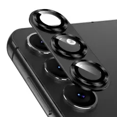 ENKAY Samsung Galaxy S25 Linsskydd H&auml;rdat Glas Svart