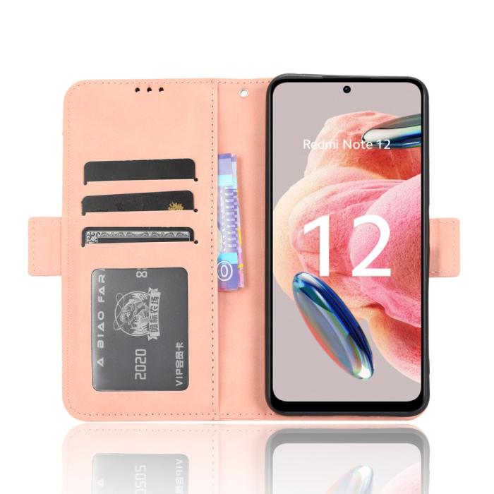 Bild 2, Xiaomi Redmi Note 12 4G Fodral Med Avtagbart Kortfodral Rosa